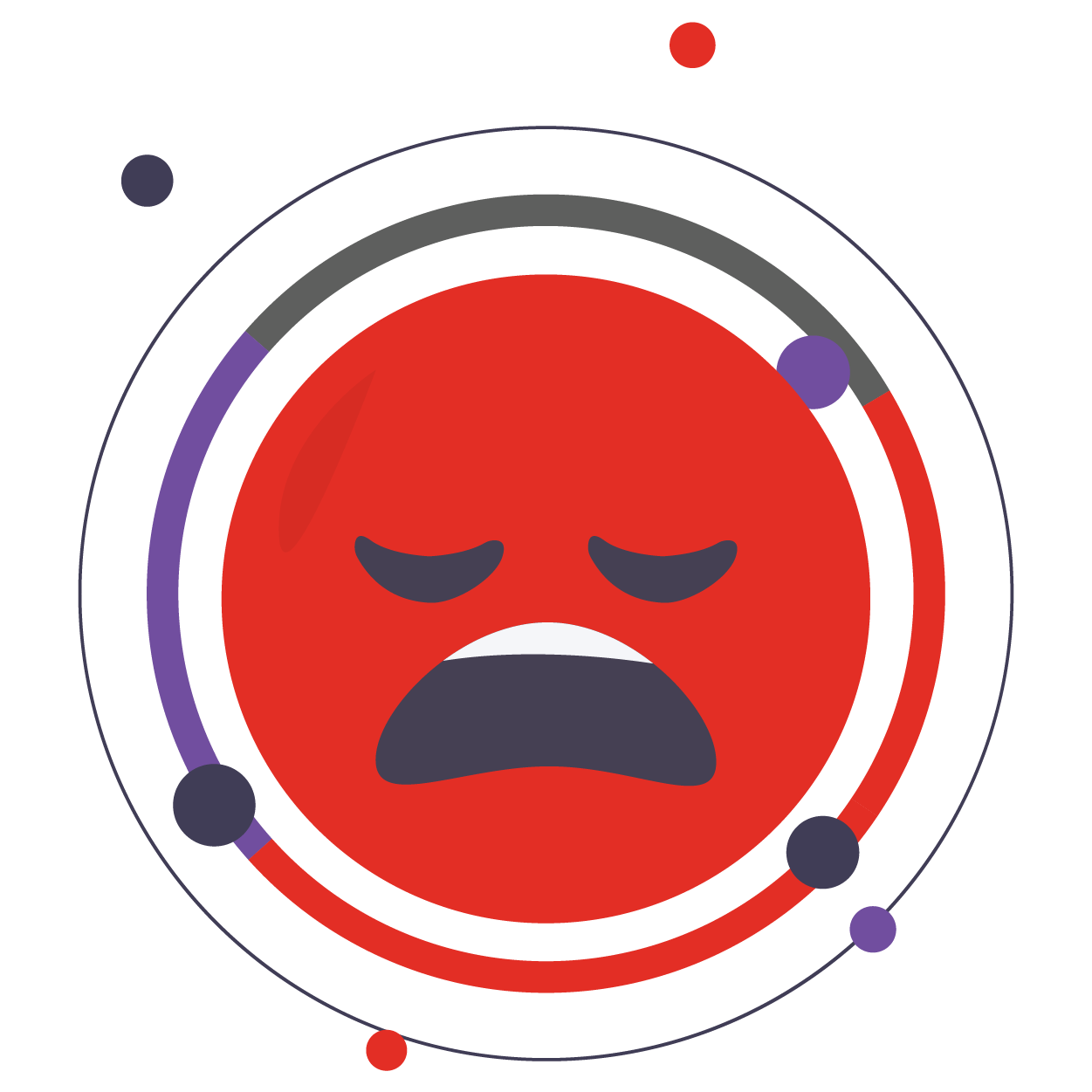 sad face icon for motivational speaker topic about dealing with failure